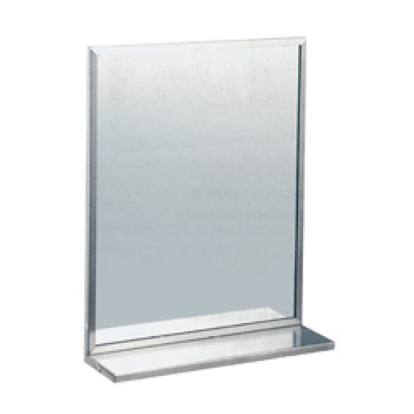 Ml770 460 X 610 Framed Mirror With 6mm Vinyl Backed Safety Glass Shelf Sss