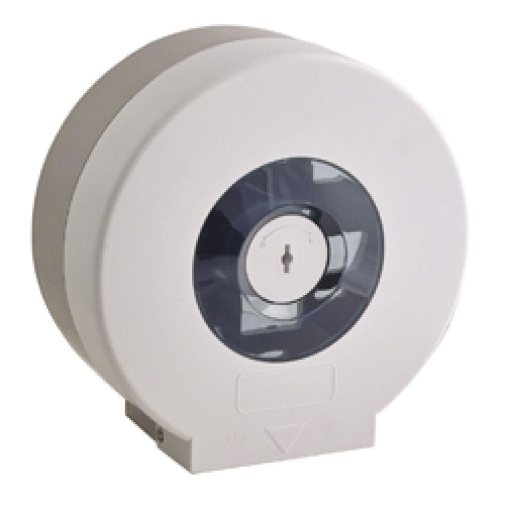 ML862 Jumbo Roll Toilet Tissue Dispenser Lockable White ABS Kirk
