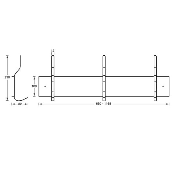 ML980_5 Utility Hook Strip 5 Hooks Kirk Build