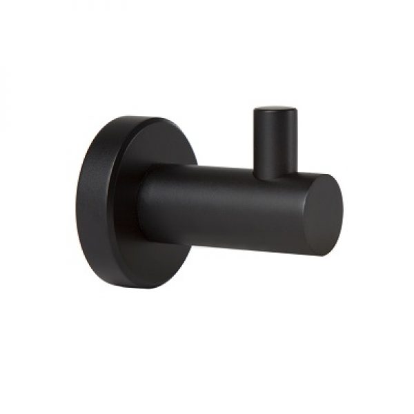 black hat and coat hooks